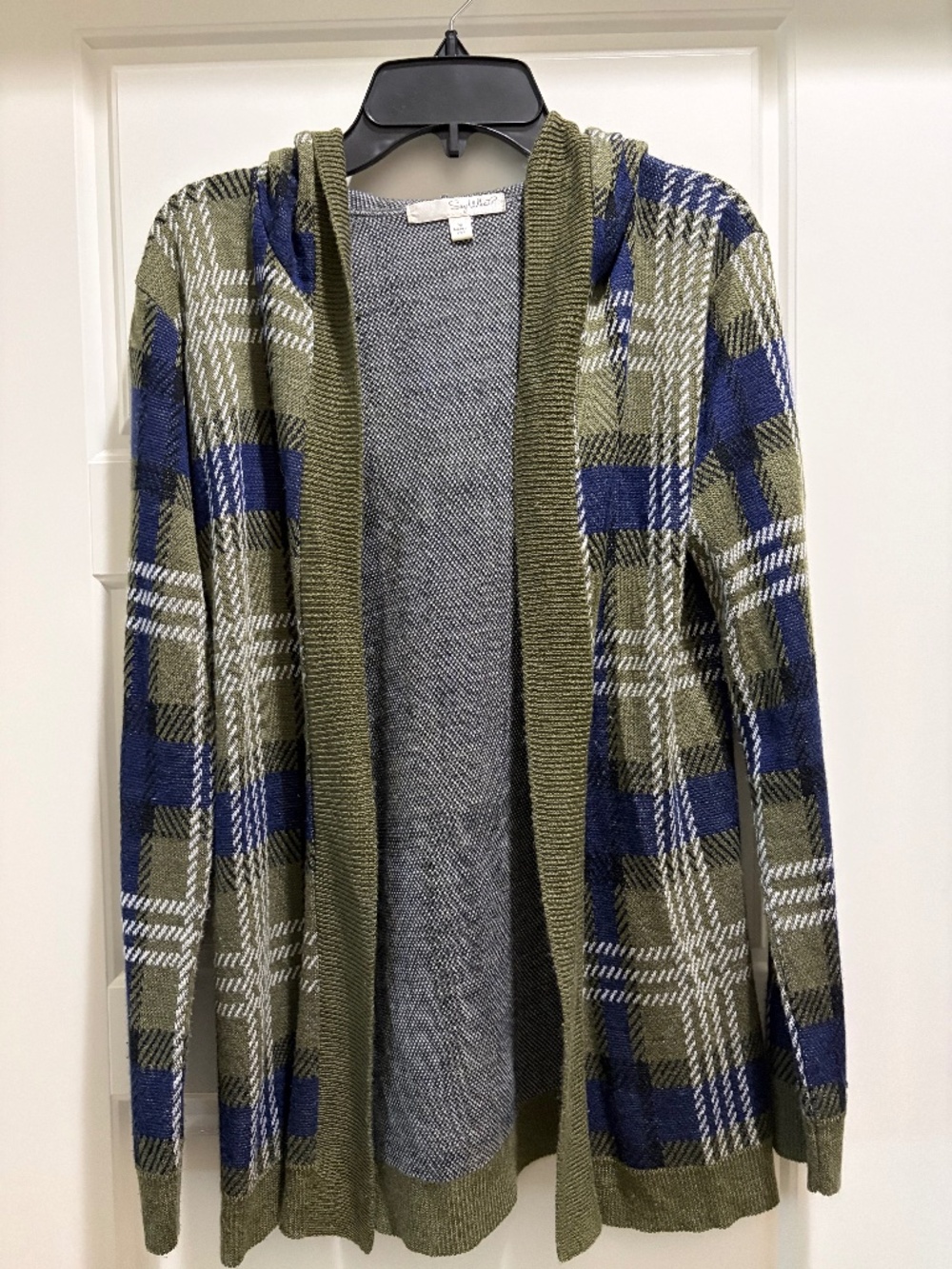 Say What? Women’s Plaid Cardigan